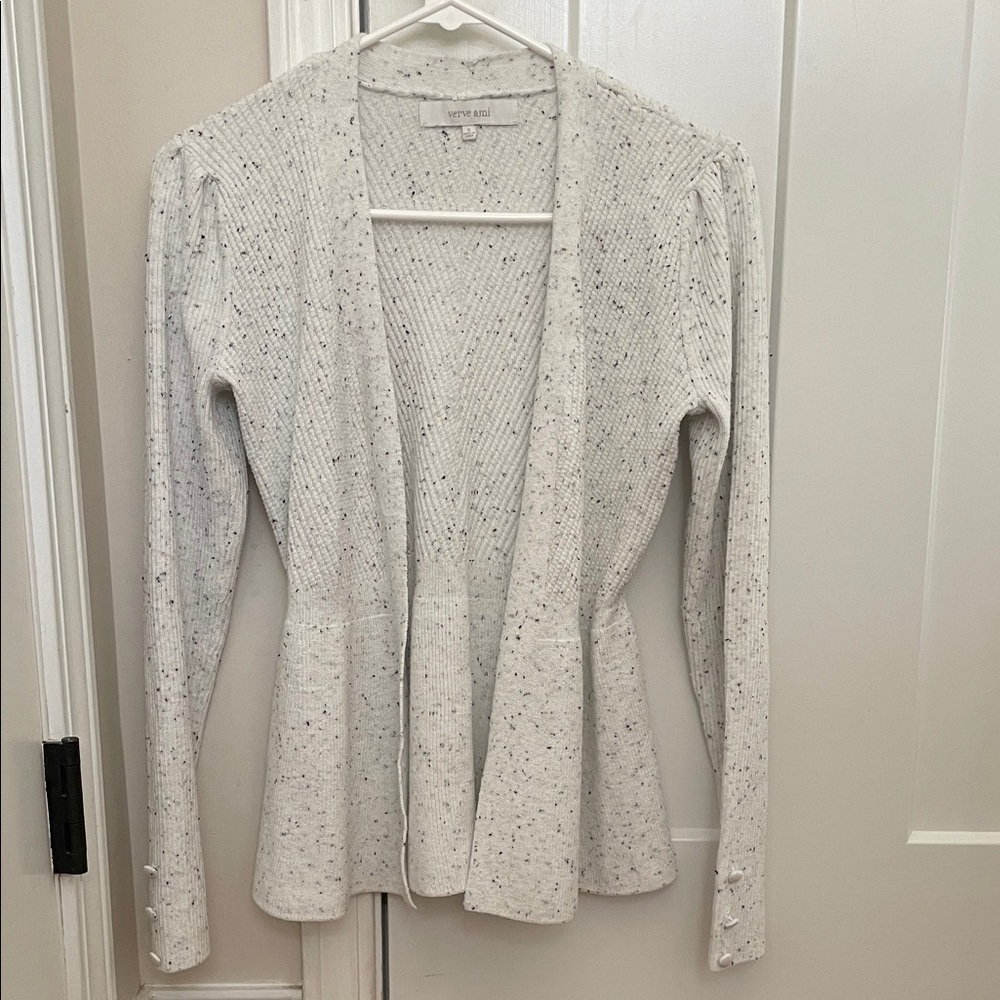 Verve Ami Speckled Cream Cardigan